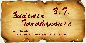 Budimir Tarabanović vizit kartica